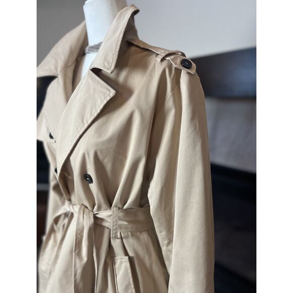 COPY - NEW MNG MANGO Cotton Classic Trench Coat, Size USA large - Picture 3 of 7